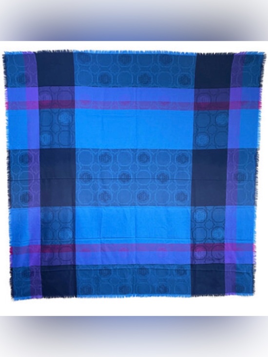 Dior Accessories - Christian Dior Large Scarf - Turquoise Blue, Purple, Navy, Hot Pink, Authentic